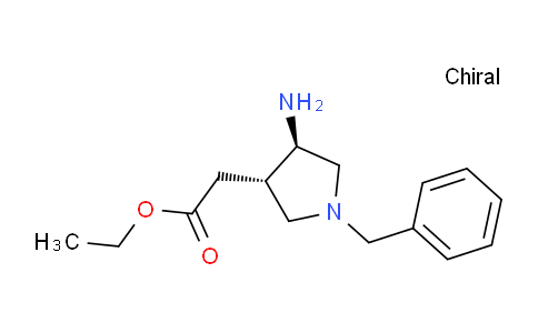 CAS No. 144017-84-5, ethyl 2-[trans-4-amino-1-benzylpyrrolidin-3-yl]acetate