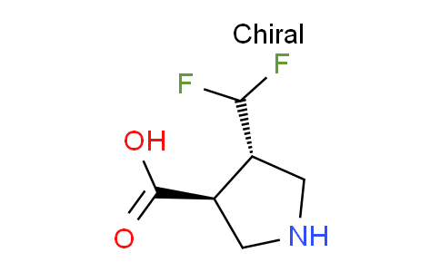 CAS No. 1486470-42-1, (3S,4S)-4-(difluoromethyl)pyrrolidine-3-carboxylic acid