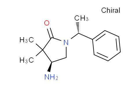 CAS No. 1638763-93-5, (4s)-4-amino-3,3-dimethyl-1-[(1r)-1-phenylethyl]pyrrolidin-2-one