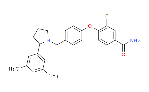 CAS No. 1174130-60-9, 4-[4-[[2-(3,5-dimethylphenyl)pyrrolidin-1-yl]methyl]phenoxy]-3-fluorobenzamide