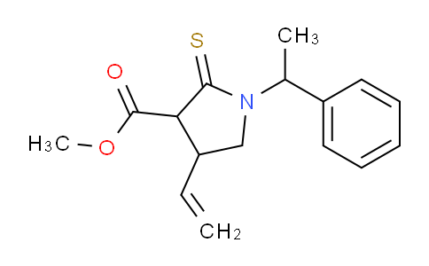 CAS No. 243636-55-7, methyl 4-ethenyl-1-(1-phenylethyl)-2-sulfanylidenepyrrolidine-3-carboxylate