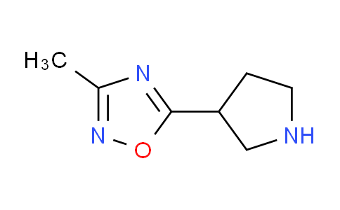 CAS No. 902836-46-8, 3-methyl-5-(pyrrolidin-3-yl)-1,2,4-oxadiazole