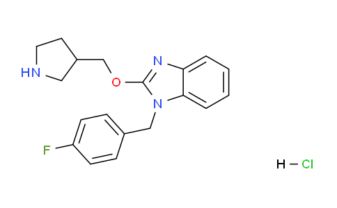 CAS No. 1353966-61-6, 1-(4-Fluorobenzyl)-2-(pyrrolidin-3-ylmethoxy)-1H-benzo[d]imidazole hydrochloride
