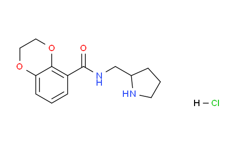 CAS No. 1353952-08-5, N-(Pyrrolidin-2-ylmethyl)-2,3-dihydrobenzo[b][1,4]dioxine-5-carboxamide hydrochloride