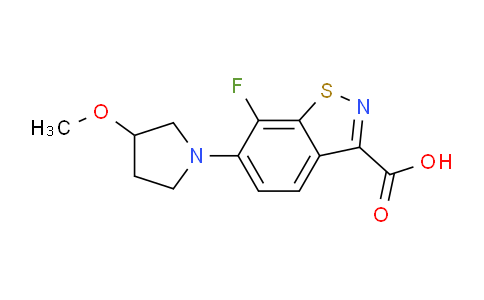 CAS No. 1206594-49-1, 7-fluoro-6-(3-methoxypyrrolidin-1-yl)benzo[d]isothiazole-3-carboxylic acid