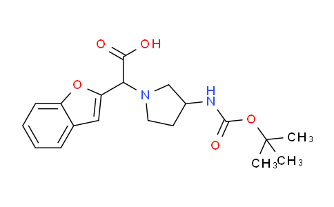 CAS No. 885276-34-6, Benzofuran-2-yl-(3-Boc-amino-pyrrolidin-1-yl)-acetic acid