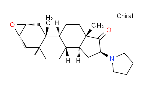 CAS No. 159325-45-8, (2S,3aS,3bR,5aS,6aS,7aR,8aS,8bS,10aS)-8a,10a-dimethyl-2-(pyrrolidin-1-yl)hexadecahydro-1H-cyclopenta[7,8]phenanthro[2,3-b]oxiren-1-one