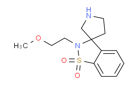 CAS No. 1422062-74-5, 2-(2-Methoxyethyl)-2H-spiro[benzo[d]isothiazole-3,3'-pyrrolidine] 1,1-dioxide
