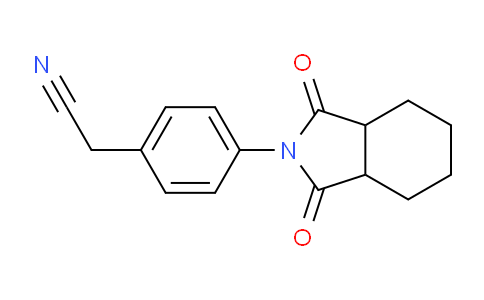 CAS No. 62971-28-2, 2-(4-(1,3-Dioxohexahydro-1H-isoindol-2(3H)-yl)phenyl)acetonitrile