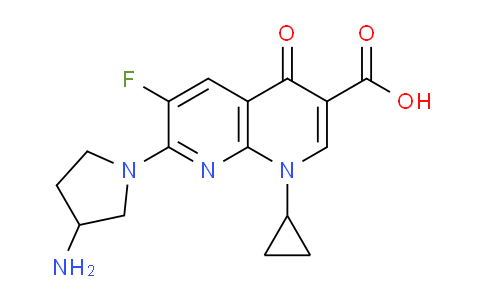 CAS No. 96568-33-1, 7-(3-Aminopyrrolidin-1-yl)-1-cyclopropyl-6-fluoro-4-oxo-1,4-dihydro-1,8-naphthyridine-3-carboxylic acid