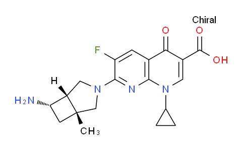 CAS No. 162301-05-5, 7-((1R,5S,6S)-6-Amino-1-methyl-3-azabicyclo[3.2.0]heptan-3-yl)-1-cyclopropyl-6-fluoro-4-oxo-1,4-dihydro-1,8-naphthyridine-3-carboxylic acid