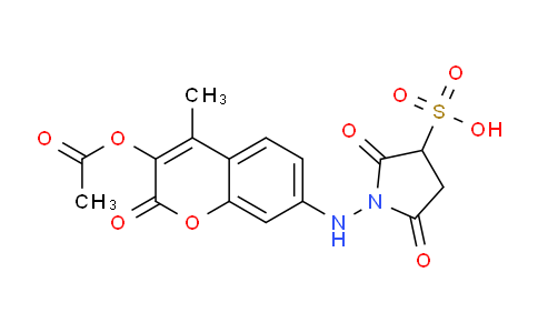 CAS No. 152305-86-7, 1-((3-Acetoxy-4-methyl-2-oxo-2H-chromen-7-yl)amino)-2,5-dioxopyrrolidine-3-sulfonic acid