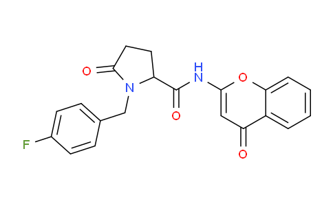 CAS No. 59749-50-7, 1-(4-Fluorobenzyl)-5-oxo-N-(4-oxo-4H-chromen-2-yl)pyrrolidine-2-carboxamide