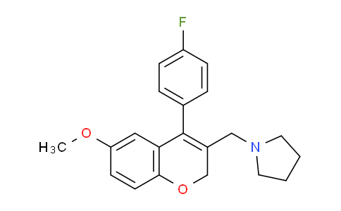 CAS No. 1370544-73-2, 1-((4-(4-Fluorophenyl)-6-methoxy-2H-chromen-3-yl)methyl)pyrrolidine