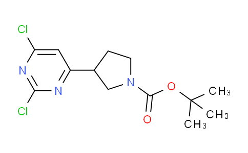CAS No. 1637407-18-1, tert-butyl 3-(2,6-dichloropyrimidin-4-yl)pyrrolidine-1-carboxylate