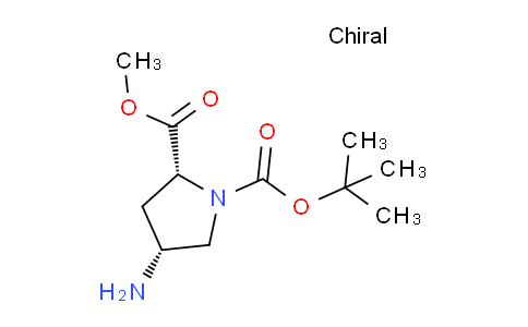 CAS No. 1018667-18-9, 1-O-tert-butyl 2-O-methyl (2R,4R)-4-aminopyrrolidine-1,2-dicarboxylate