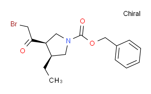 CAS No. 1428243-26-8, benzyl (3R,4S)-3-(2-bromoacetyl)-4-ethylpyrrolidine-1-carboxylate