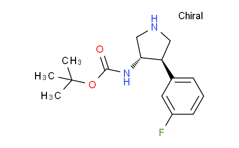 CAS No. 1260596-09-5, tert-butyl N-[(3S,4R)-4-(3-fluorophenyl)pyrrolidin-3-yl]carbamate