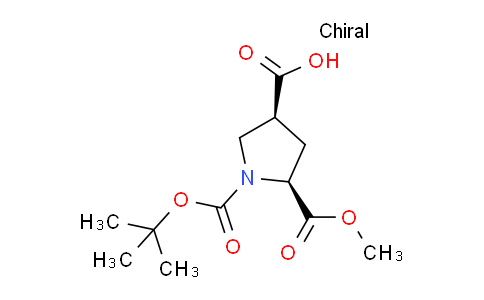 CAS No. 1378388-35-2, (3S,5S)-5-methoxycarbonyl-1-[(2-methylpropan-2-yl)oxycarbonyl]pyrrolidine-3-carboxylic acid
