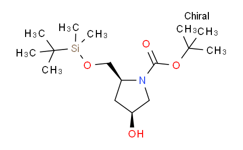 CAS No. 216062-15-6, tert-butyl (2S,4S)-2-(((tert-butyldimethylsilyl)oxy)methyl)-4-hydroxypyrrolidine-1-carboxylate