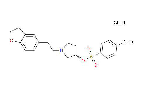 CAS No. 1190695-11-4, 3-Pyrrolidinol, 1-[2-(2,3-dihydro-5-benzofuranyl)ethyl]-, 3-(4-methylbenzenesulfonate), (3S)-