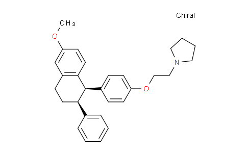CAS No. 4796-75-2, 1-[2-[4-[(1R,2S)-6-methoxy-2-phenyl-1,2,3,4-tetrahydronaphthalen-1-yl]phenoxy]ethyl]pyrrolidine