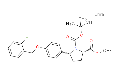 CAS No. 934584-88-0, 1-O-tert-butyl 2-O-methyl (2S,5R)-5-[4-[(2-fluorophenyl)methoxy]phenyl]pyrrolidine-1,2-dicarboxylate