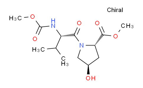 CAS No. 1272654-89-3, methyl (2S,4R)-4-hydroxy-1-((methoxycarbonyl)-L-valyl)pyrrolidine-2-carboxylate