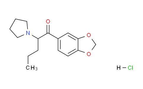 CAS No. 24622-62-6, 1-(1,3-benzodioxol-5-yl)-2-pyrrolidin-1-ylpentan-1-one;hydrochloride