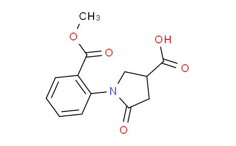 CAS No. 39629-93-1, 1-[2-(Methoxycarbonyl)phenyl]-5-oxopyrrolidine-3-carboxylic acid