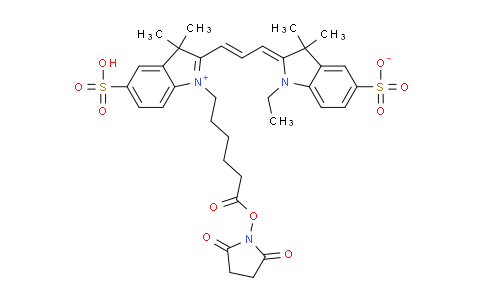 MC738474 | 146368-16-3 | 2-[3-[1-[6-(2,5-dioxopyrrolidin-1-yl)oxy-6-oxohexyl]-3,3-dimethyl-5-sulfoindol-1-ium-2-yl]prop-2-enylidene]-1-ethyl-3,3-dimethylindole-5-sulfonate