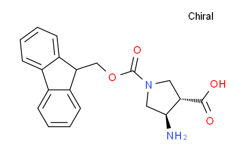CAS No. 1217753-80-4, trans-4-Aminopyrrolidine-1,3-dicarboxylic acid 1-(9H-fluoren-9-ylmethyl) ester