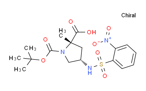 CAS No. 1051394-18-3, (2S,4S)-1-tert-Butyl 2-methyl 4-(2-nitrophenylsulfonamido)pyrrolidine-1,2-dicarboxylate