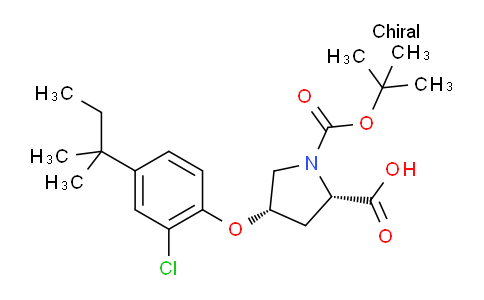MC738494 | 1354485-82-7 | (2S,4S)-1-(tert-Butoxycarbonyl)-4-(2-chloro-4-(tert-pentyl)phenoxy)pyrrolidine-2-carboxylic acid