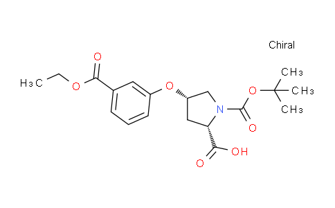 CAS No. 1354486-74-0, (2S,4S)-1-(tert-Butoxycarbonyl)-4-(3-(ethoxycarbonyl)phenoxy)pyrrolidine-2-carboxylic acid