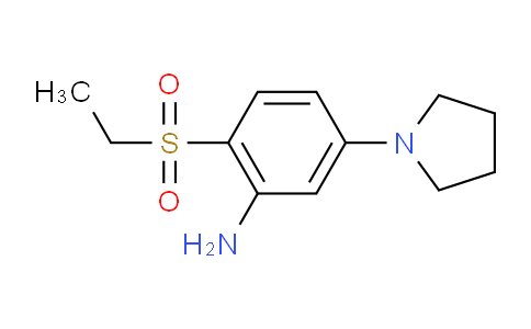 CAS No. 1219972-54-9, 2-(Ethylsulfonyl)-5-(pyrrolidin-1-yl)aniline