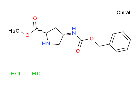 CAS No. 1279038-33-3, (2S,4S)-Methyl 4-(((benzyloxy)carbonyl)amino)pyrrolidine-2-carboxylate dihydrochloride