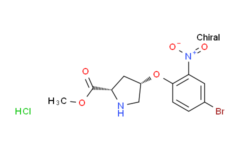 CAS No. 1354487-69-6, (2S,4S)-Methyl 4-(4-bromo-2-nitrophenoxy)pyrrolidine-2-carboxylate hydrochloride