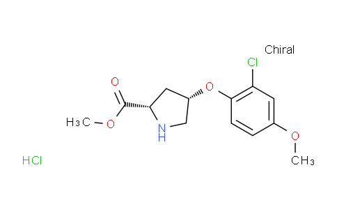 CAS No. 1354490-33-7, (2S,4S)-Methyl 4-(2-chloro-4-methoxyphenoxy)pyrrolidine-2-carboxylate hydrochloride