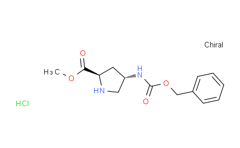 CAS No. 1279026-46-8, Methyl (2R,4S)-4-Cbz-aminopyrrolidine-2-carboxylate hydrochloride