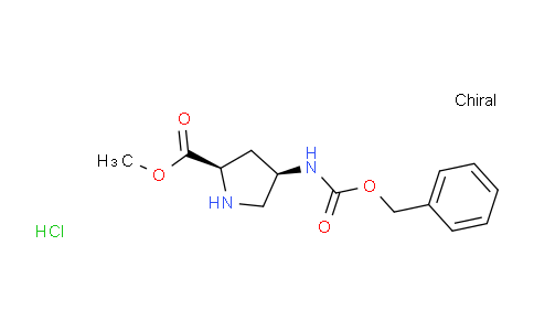 CAS No. 1279038-51-5, Methyl (2R,4R)-4-Cbz-aminopyrrolidine-2-carboxylate hydrochloride