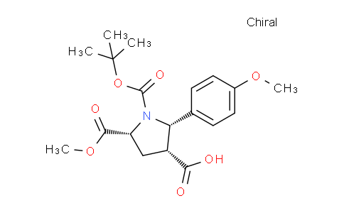 CAS No. 1217708-41-2, (2S,3R,5R)-1-(tert-Butoxycarbonyl)-5-(methoxycarbonyl)-2-(4-methoxyphenyl)pyrrolidine-3-carboxylic acid