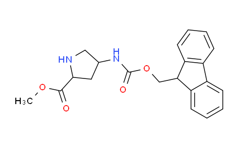 CAS No. 185304-44-3, Methyl 4-((((9H-fluoren-9-yl)methoxy)carbonyl)amino)pyrrolidine-2-carboxylate