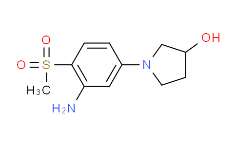 CAS No. 1220033-78-2, 1-(3-Amino-4-(methylsulfonyl)phenyl)pyrrolidin-3-ol
