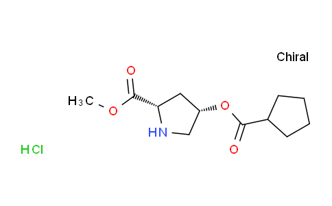 CAS No. 1354487-67-4, (2S,4S)-Methyl 4-((cyclopentanecarbonyl)oxy)pyrrolidine-2-carboxylate hydrochloride