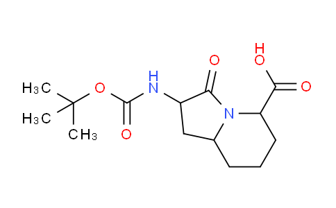 CAS No. 215182-89-1, 2-((tert-Butoxycarbonyl)amino)-3-oxooctahydroindolizine-5-carboxylic acid