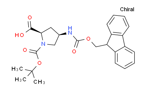 CAS No. 1018332-24-5, (2R,4R)-4-((((9H-Fluoren-9-yl)methoxy)carbonyl)amino)-1-(tert-butoxycarbonyl)pyrrolidine-2-carboxylic acid