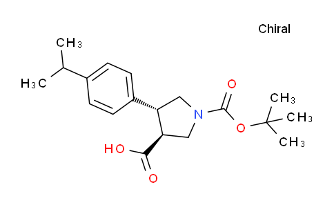 CAS No. 1263281-52-2, (3S,4R)-1-(tert-Butoxycarbonyl)-4-(4-isopropylphenyl)pyrrolidine-3-carboxylic acid