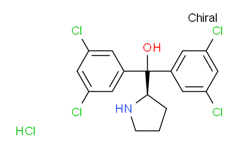 CAS No. 131180-61-5, (R)-Bis(3,5-dichlorophenyl)(pyrrolidin-2-yl)methanol hydrochloride