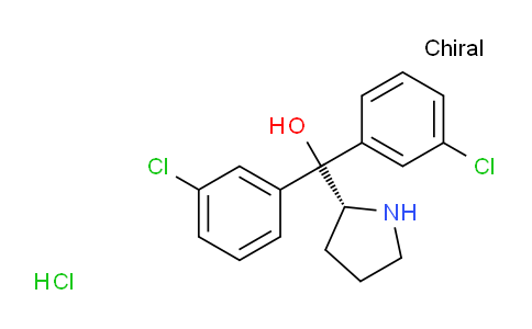 CAS No. 131180-59-1, (R)-Bis(3-chlorophenyl)(pyrrolidin-2-yl)methanol hydrochloride
